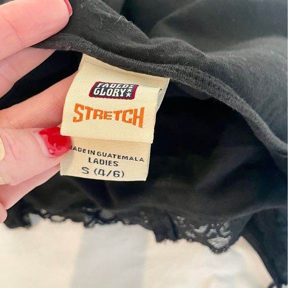 Vintage Faded Glory‎ Womens Cotton Cami Tank Top Fairy Romantic Y2K 90s Lace - Picture 10 of 13